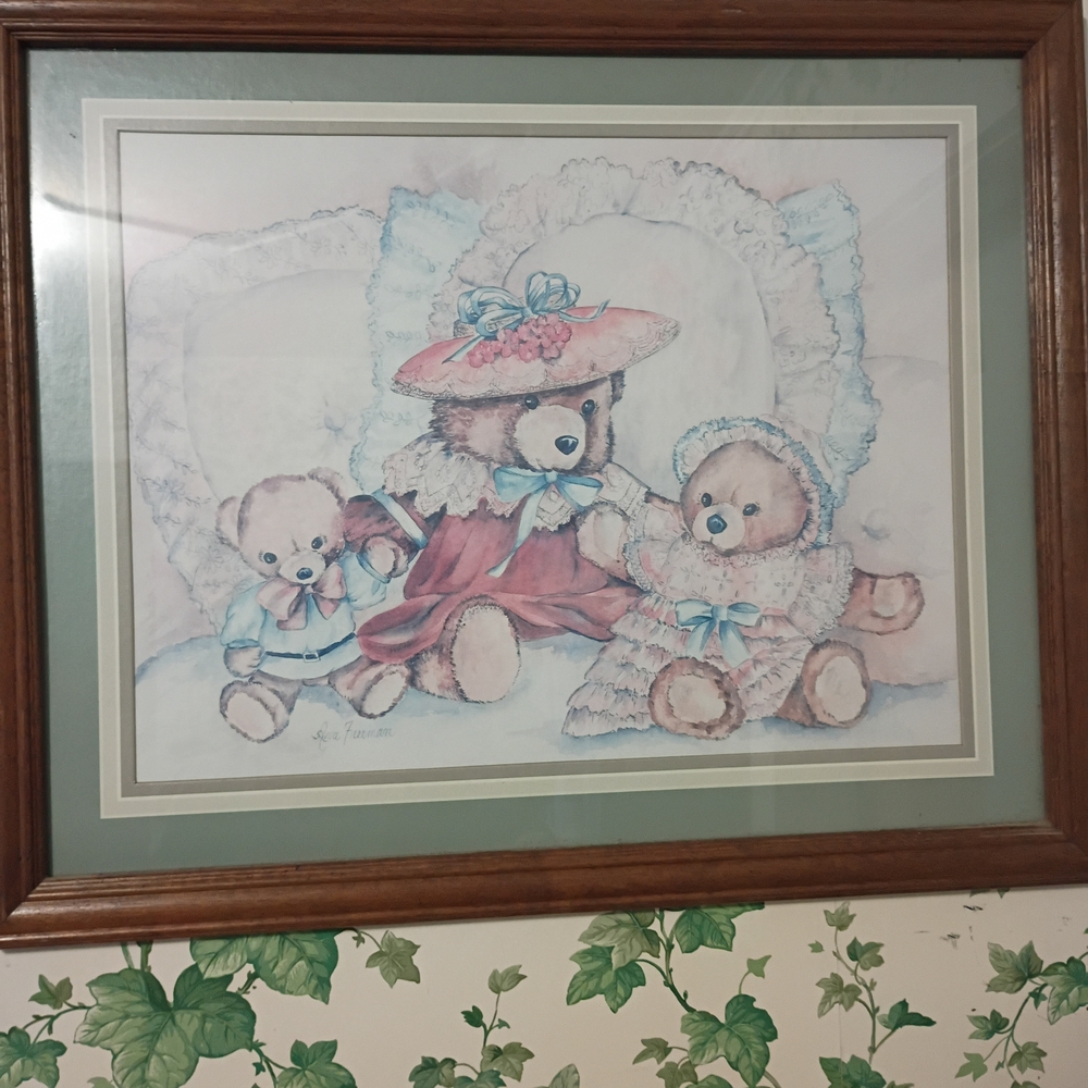 Framed Teddy Bear Art Print